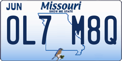 MO license plate OL7M8Q