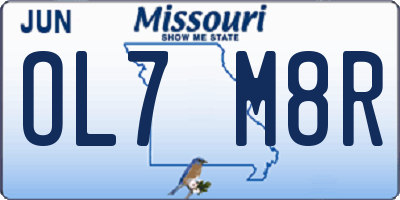 MO license plate OL7M8R