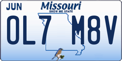 MO license plate OL7M8V