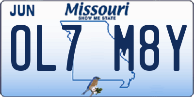 MO license plate OL7M8Y