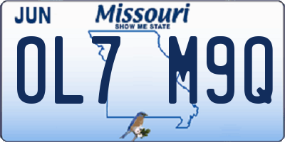MO license plate OL7M9Q