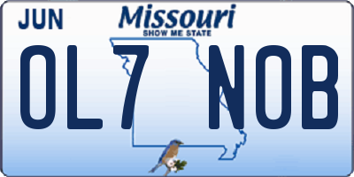 MO license plate OL7N0B