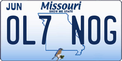 MO license plate OL7N0G