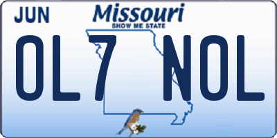 MO license plate OL7N0L