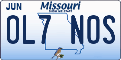 MO license plate OL7N0S
