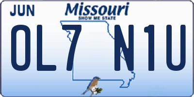 MO license plate OL7N1U