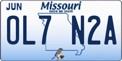 MO license plate OL7N2A