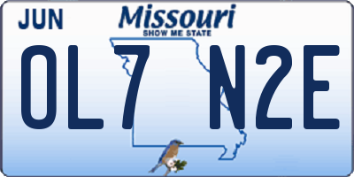 MO license plate OL7N2E