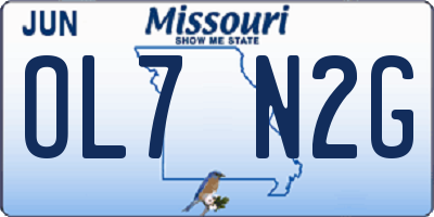 MO license plate OL7N2G