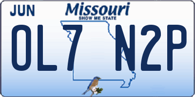 MO license plate OL7N2P