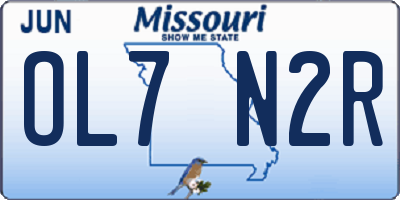 MO license plate OL7N2R