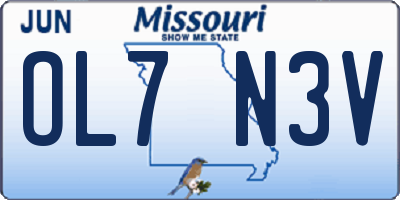 MO license plate OL7N3V