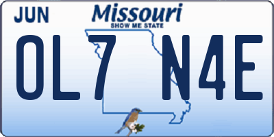 MO license plate OL7N4E