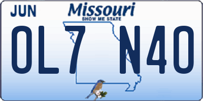 MO license plate OL7N4O