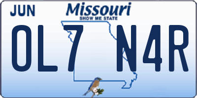 MO license plate OL7N4R