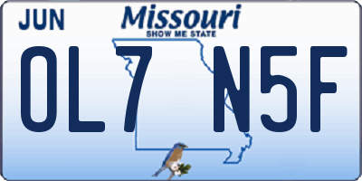 MO license plate OL7N5F