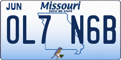 MO license plate OL7N6B