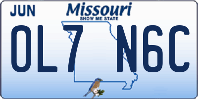 MO license plate OL7N6C