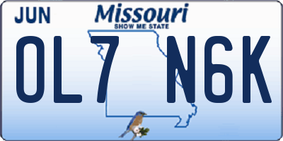 MO license plate OL7N6K