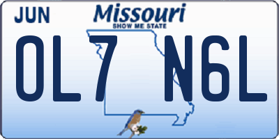 MO license plate OL7N6L