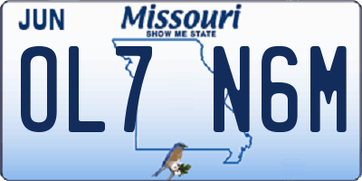 MO license plate OL7N6M