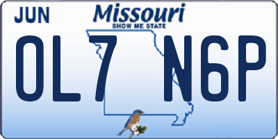 MO license plate OL7N6P
