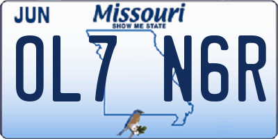 MO license plate OL7N6R