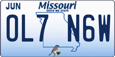 MO license plate OL7N6W