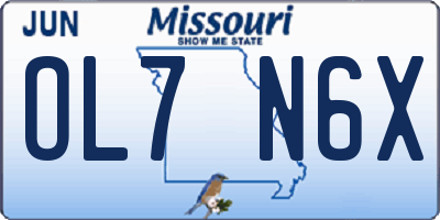 MO license plate OL7N6X