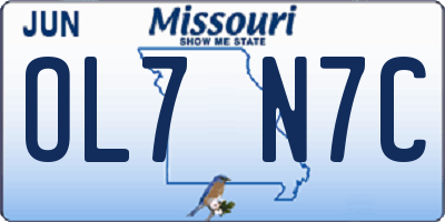 MO license plate OL7N7C