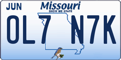 MO license plate OL7N7K
