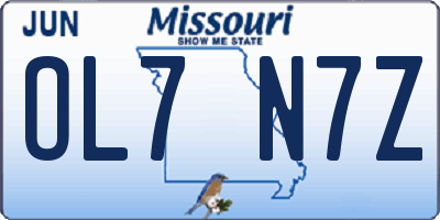 MO license plate OL7N7Z