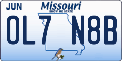 MO license plate OL7N8B