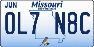 MO license plate OL7N8C