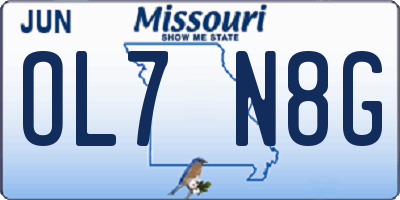 MO license plate OL7N8G