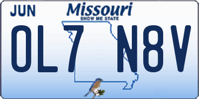 MO license plate OL7N8V