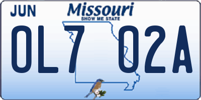 MO license plate OL7O2A