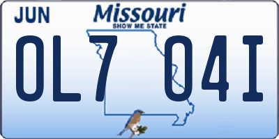 MO license plate OL7O4I