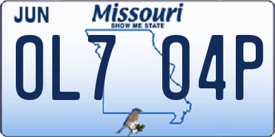 MO license plate OL7O4P