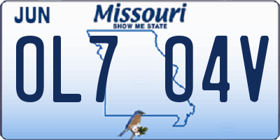 MO license plate OL7O4V
