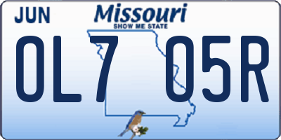 MO license plate OL7O5R