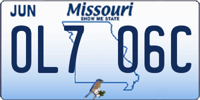MO license plate OL7O6C