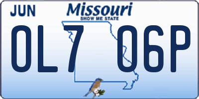 MO license plate OL7O6P