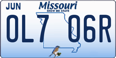 MO license plate OL7O6R