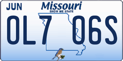 MO license plate OL7O6S