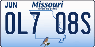 MO license plate OL7O8S
