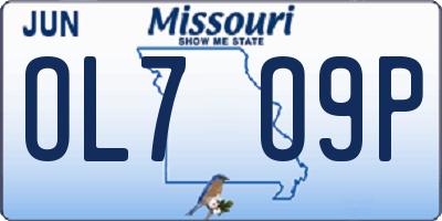 MO license plate OL7O9P