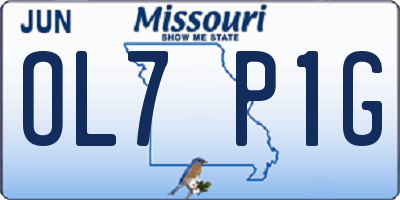 MO license plate OL7P1G
