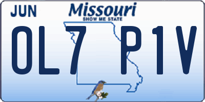 MO license plate OL7P1V