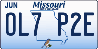 MO license plate OL7P2E